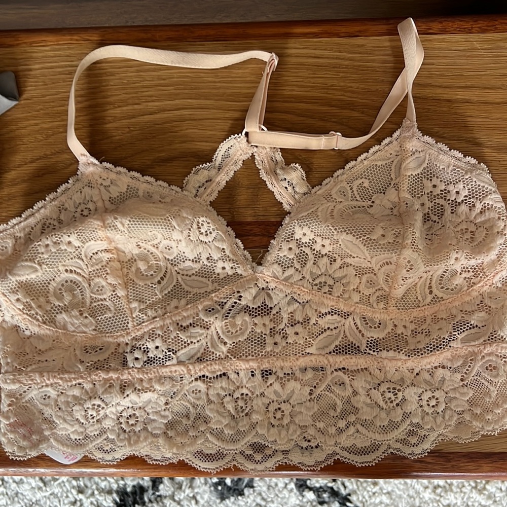 Bralette unlined soft peach color